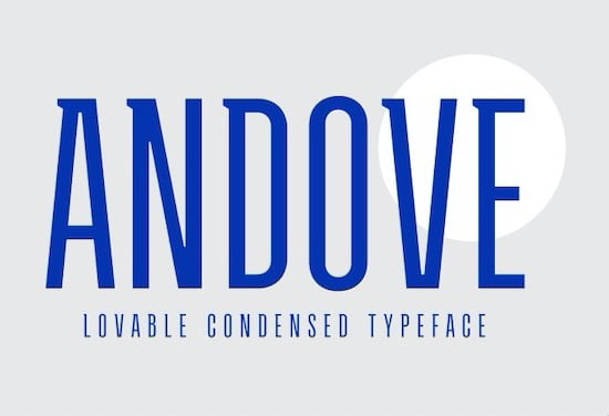 Andove Font from Fontspace.io