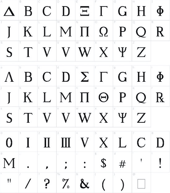 Ancient Geek Font - Fontspace.io