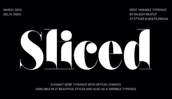Sliced Font Family
