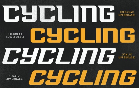 free Cycling Font