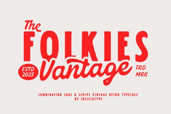 Folkies Vantage Font Duo