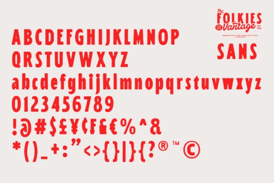 Folkies Vantage Font Duo free