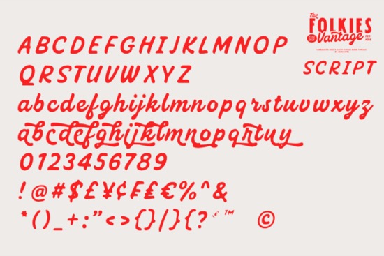 free Folkies Vantage Font Duo