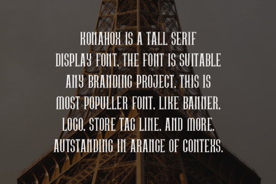 free Konahox Font