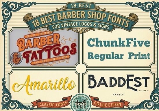 18 Best Barber Shop Fonts for Vintage Logos & Signs - Fontspace.io