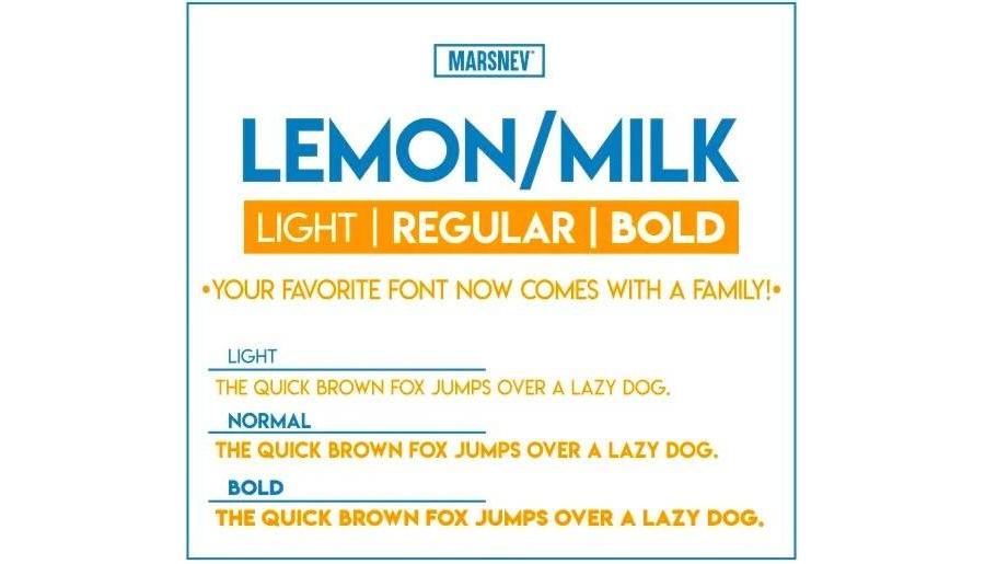Lemon Milk font